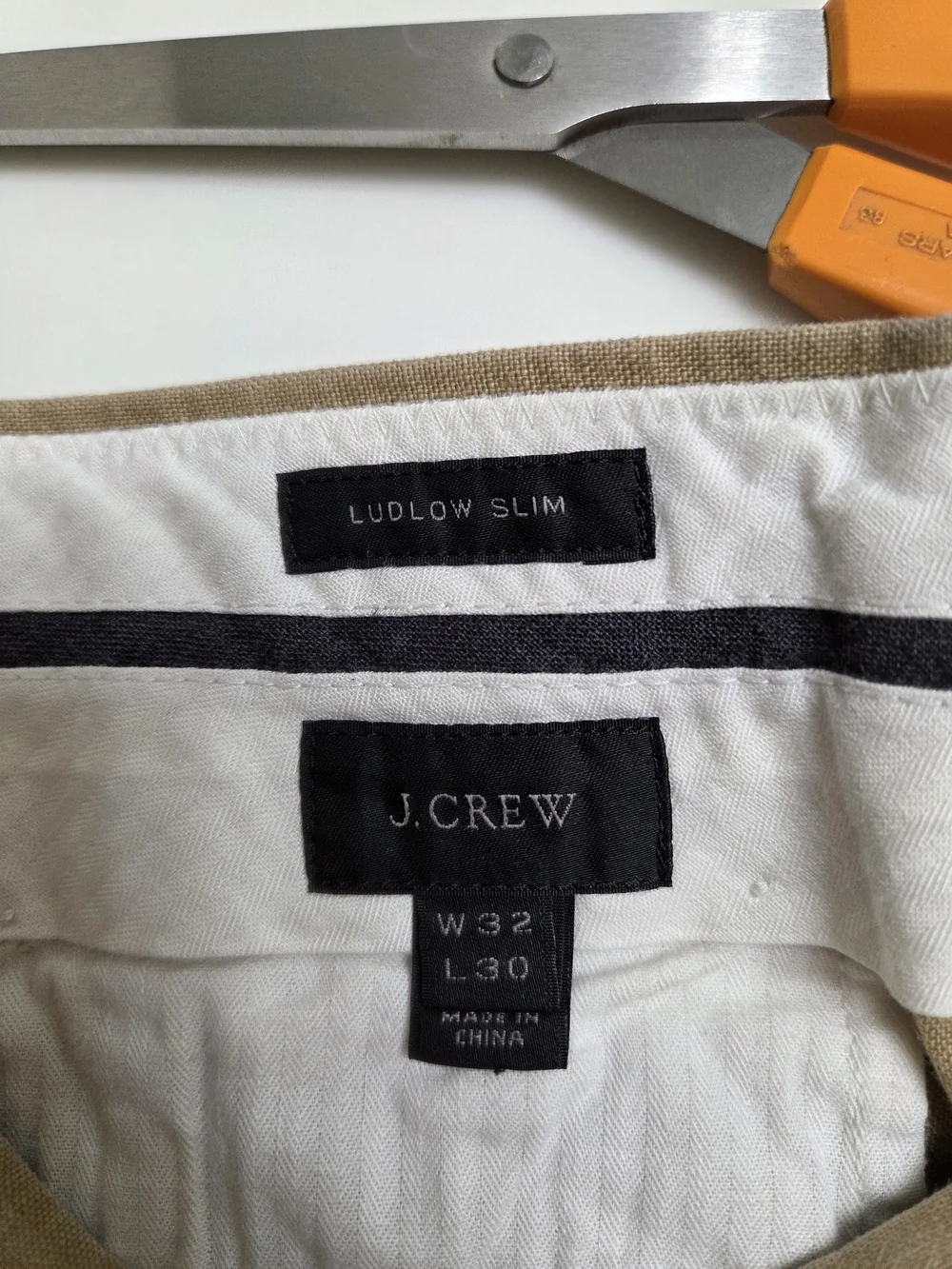 J. Crew Tan Linen-Blend Chinos